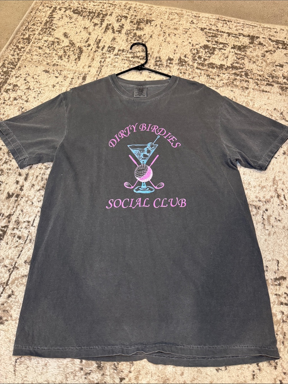 Retro Trendy Dirty Birdies Social Club Tee, Comfort Colors Golf Graphic Shirt